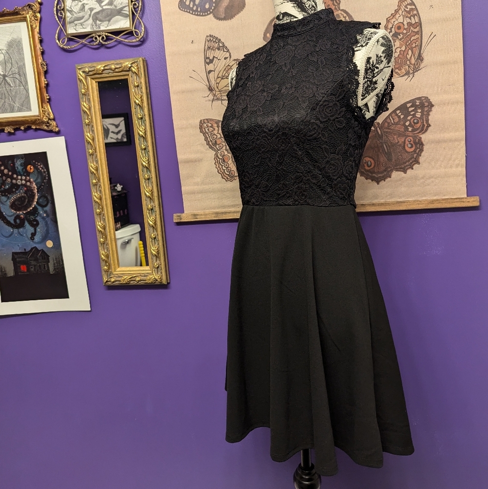 Black Lace Gothic Dress